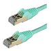 StarTech.com 50cm CAT6A Ethernet Cable, 10 Gigabit Shielded Snagless RJ45 100W PoE Patch Cord, CAT 6A 10GbE STP Network Cable w/