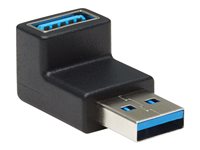 Tripp Lite USB 3.0 SuperSpeed Adapter - USB-A to USB-A, M/F, Down Angle, Black - USB-Adapter - USB Typ A (W) nach unten abgewink