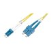 DIGITUS Patch Cable - Patch-Kabel - SC Single-Modus (M) zu LC Single-Modus (M) - 1 m - Glasfaser - 9/125 Mikrometer