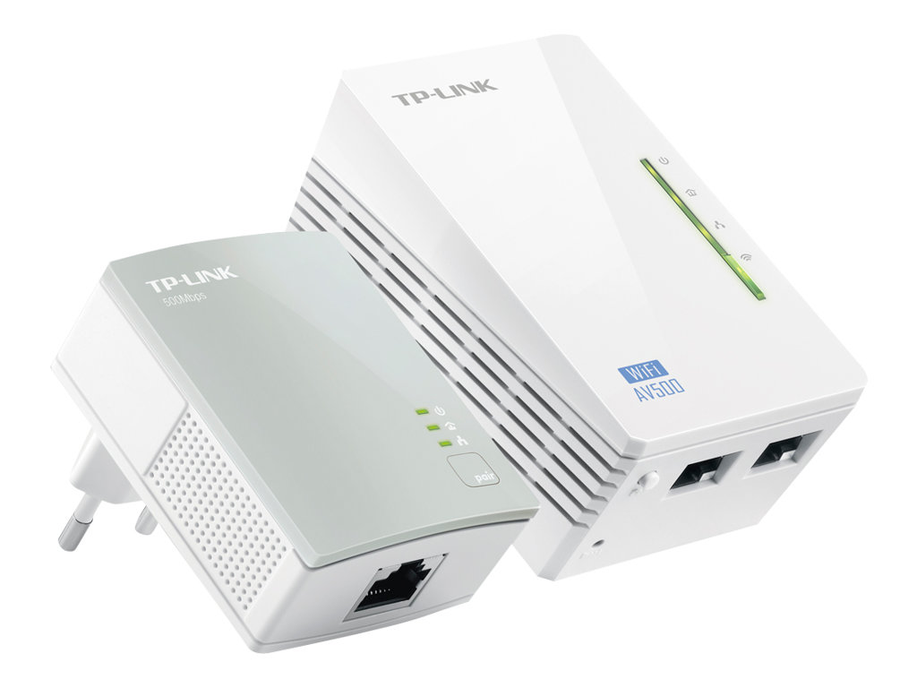 TP-Link TL-WPA4220KIT AV500 2-Port Wifi Powerline Adapter Starter Kit - Powerline Adapterkit HomePlug AV (HPAV) - Wi-Fi - an Wan