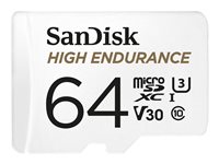 SanDisk High Endurance - Flash-Speicherkarte (microSDXC-an-SD-Adapter inbegriffen) - 64 GB - Video Class V30 / UHS-I U3 / Class1