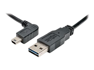 Tripp Lite 6ft USB 2.0 High Speed Cable Reversible A to Left Angle 5Pin Mini B M/M 6' - USB-Kabel - Mini-USB, Typ B (M) zu USB (