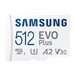 Samsung EVO Plus MB-MC512S - Flash-Speicherkarte (microSDXC-an-SD-Adapter inbegriffen) - 512 GB - A2 / Video Class V30 / UHS-I U