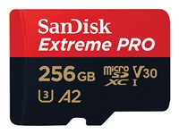 SanDisk Extreme Pro - Flash-Speicherkarte (microSDXC-an-SD-Adapter inbegriffen) - 256 GB - A2 / Video Class V30 / UHS-I U3 / Cla