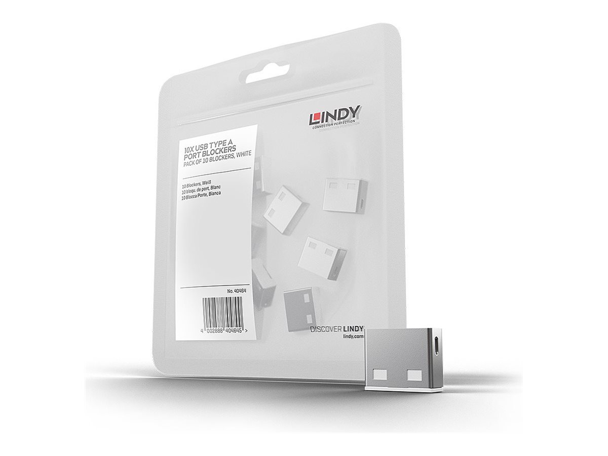 Lindy USB Port Blocker - USB-Portblocker - weiss (Packung mit 10)