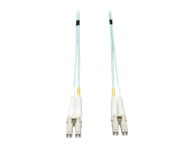 Eaton Tripp Lite Series 10Gb/40Gb/100Gb Duplex Multimode 50/125 OM3 LSZH Fiber Patch Cable (LC/LC), Aqua, 10M (32.8 ft.) - Patch