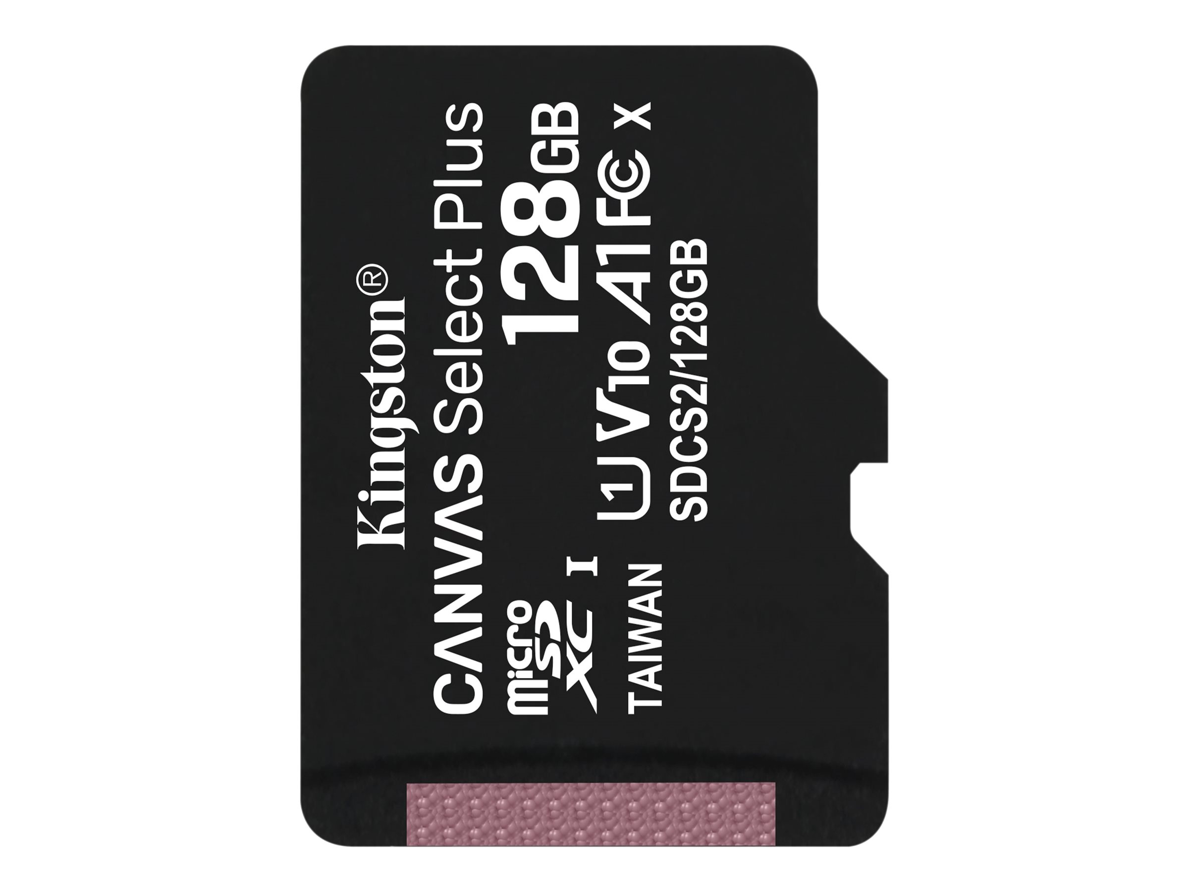 Kingston Canvas Select Plus - Flash-Speicherkarte - 128 GB - A1 / Video Class V10 / UHS Class 1 / Class10 - microSDXC UHS-I