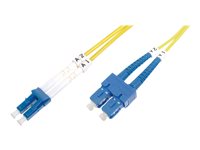 DIGITUS - Patch-Kabel - LC Single-Modus (M) zu SC Single-Modus (M) - 3 m - Glasfaser - 9/125 Mikrometer