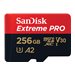 SanDisk Extreme Pro - Flash-Speicherkarte (microSDXC-an-SD-Adapter inbegriffen) - 256 GB - A2 / Video Class V30 / UHS-I U3 / Cla