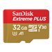 SanDisk Extreme PLUS - Flash-Speicherkarte (microSDHC/SD-Adapter inbegriffen) - 32 GB - A1 / Video Class V30 / UHS-I U3 - microS