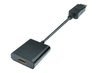 M-CAB - Videoadapter - DisplayPort mnnlich zu HDMI weiblich - 20 cm - Schwarz - 1080p-Untersttzung, Passiv