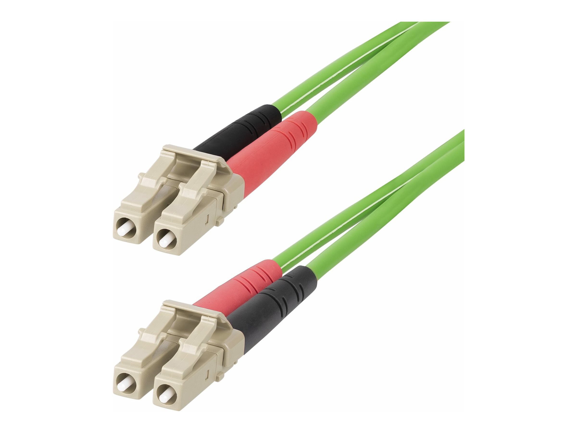 StarTech.com 3m (10ft) LC to LC (UPC) OM5 Multimode Fiber Optic Cable, 50/125m Duplex LOMMF Zipcord, VCSEL, 40G/100G, Bend Inse