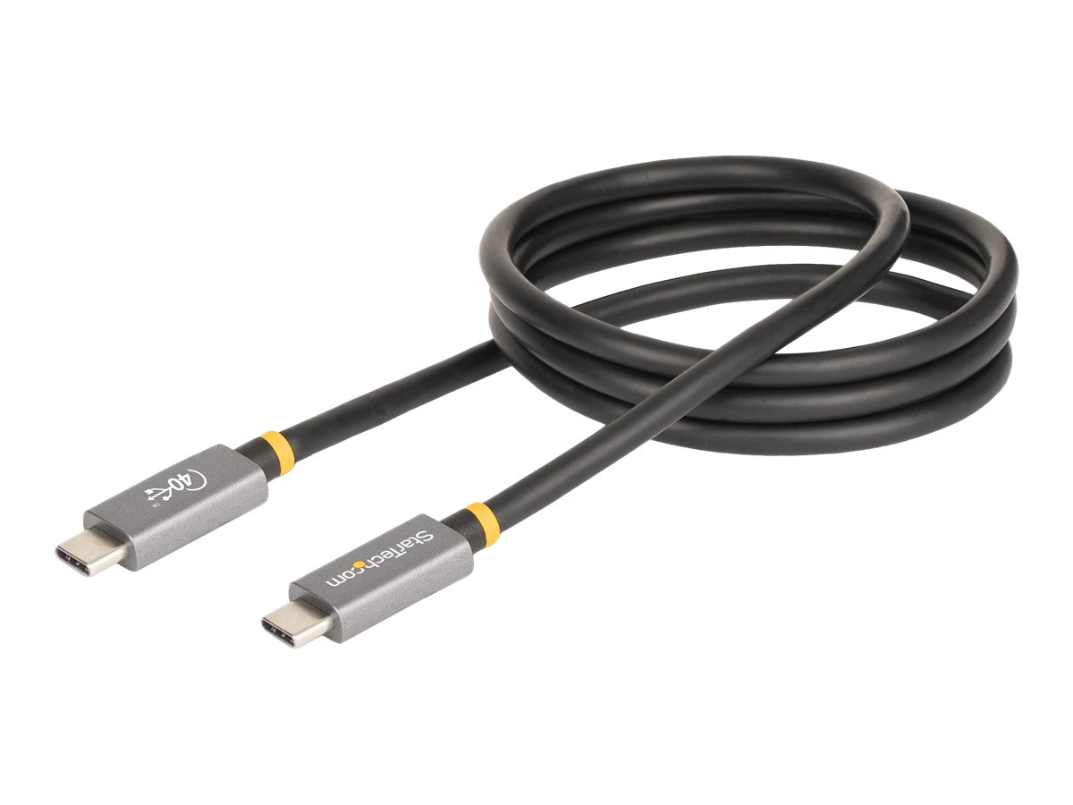 StarTech.com 3ft (1m) USB4 Cable, USB-IF Certified USB-C Cable, 40 Gbps, USB Type-C Data Transfer Cable, 100W Power Delivery, 8K