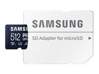 Samsung PRO Ultimate MB-MY512SA - Flash-Speicherkarte (SD-Adapter inbegriffen) - 512 GB - A2 / Video Class V30 / UHS-I U3 - micr