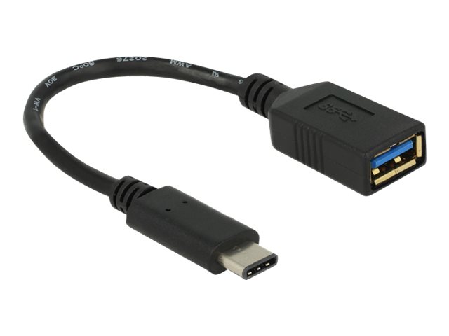 Delock - USB-Adapter - USB Typ A (W) zu 24 pin USB-C (M) - USB 3.1 - 15 cm - Schwarz