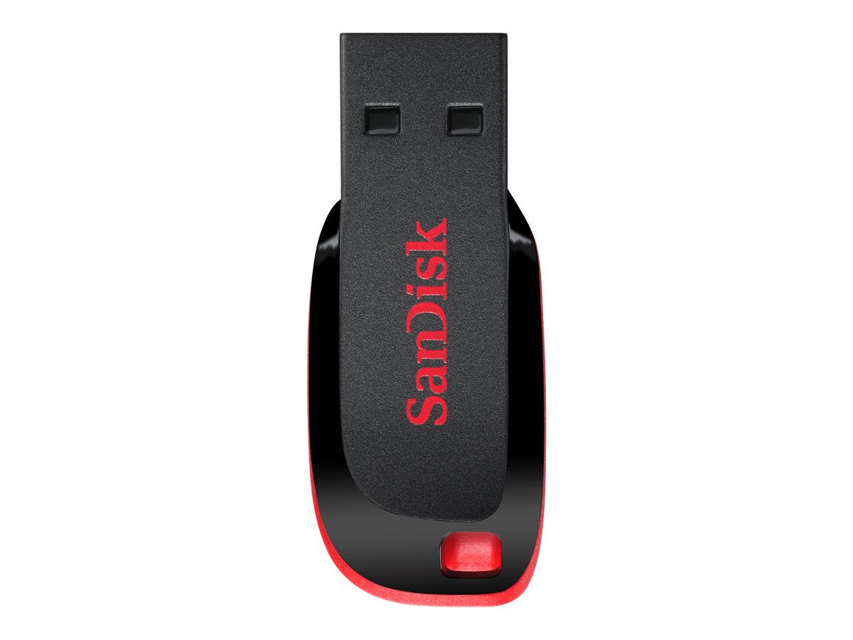 SanDisk Cruzer Blade - USB-Flash-Laufwerk - 64 GB - USB 2.0 - Schwarz, Rot