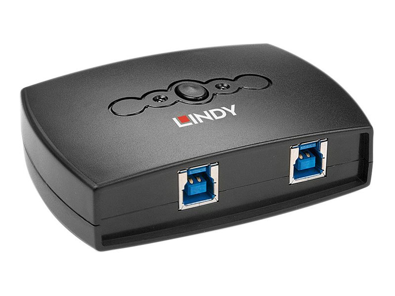 Lindy 2 Port USB 3.0 Switch - USB-Umschalter fr die gemeinsame Nutzung von Peripheriegerten - 2 x SuperSpeed USB 3.0 - Desktop