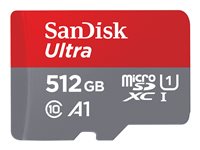 SanDisk Ultra - Flash-Speicherkarte (microSDXC-an-SD-Adapter inbegriffen) - 512 GB - A1 / UHS Class 1 / Class10 - microSDXC UHS-