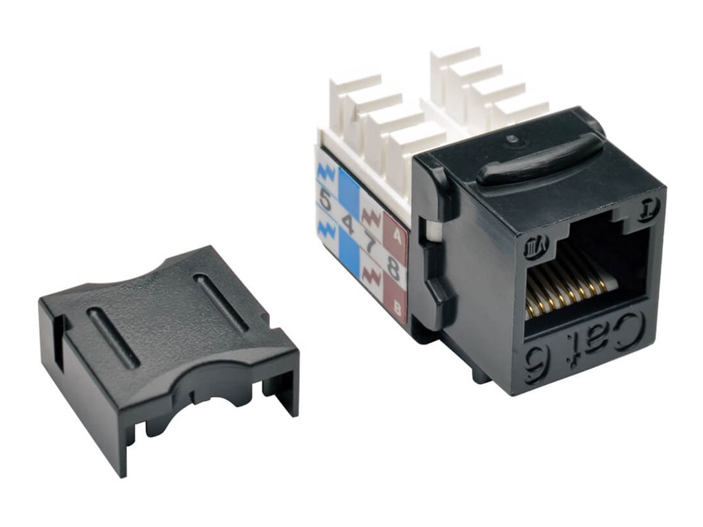 Eaton Tripp Lite Series Cat6/Cat5e 110 Punch Down Keystone Jack - Modulare Eingabe - CAT 6 - RJ-45 - Schwarz - TAA-konform (Pack