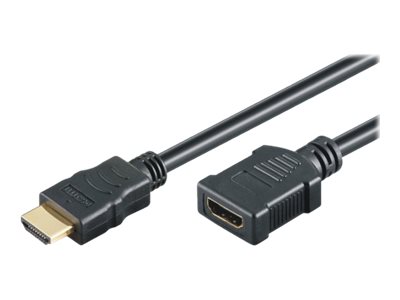 M-CAB High Speed - HDMI-Verlngerungskabel mit Ethernet - HDMI mnnlich zu HDMI weiblich - 50 cm - Schwarz - 4K Untersttzung