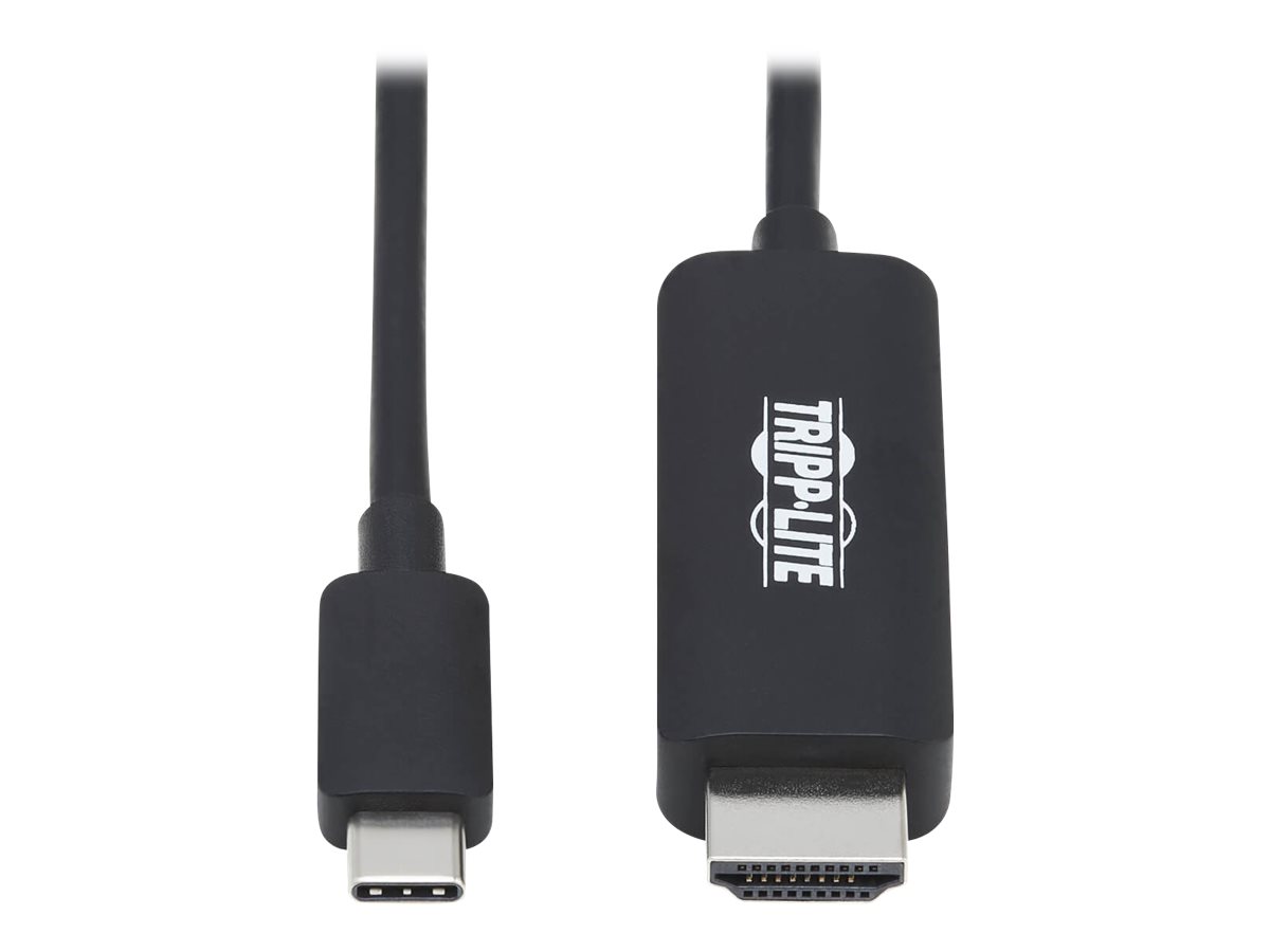 Tripp Lite USB C to HDMI Adapter Cable 4K, 4:4:4 Thunderbolt 3 Black 3ft - Video- / Audiokabel - 24 pin USB-C mnnlich umkehrbar