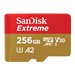 SanDisk Extreme - Flash-Speicherkarte (microSDXC-an-SD-Adapter inbegriffen) - 256 GB - A2 / Video Class V30 / UHS-I U3 / Class10