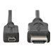 DIGITUS - Highspeed - HDMI-Kabel mit Ethernet - HDMI mnnlich zu mikro HDMI mnnlich - 2 m - Dreifachisolierung