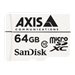 AXIS Surveillance - Flash-Speicherkarte (microSDXC-an-SD-Adapter inbegriffen) - 64 GB - Class 10 - microSDXC - weiss