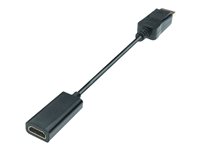 M-CAB - Videoadapter - DisplayPort mnnlich zu HDMI weiblich - 20 cm - Schwarz - 4K Untersttzung, Passiv