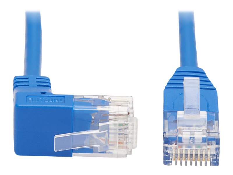 Tripp Lite Up-Angle Cat6 Gigabit Molded Slim UTP Ethernet Cable (RJ45 Right-Angle Up M to RJ45 M), Blue, 5 ft. - Patch-Kabel - R