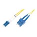 DIGITUS - Patch-Kabel - LC Single-Modus (M) zu SC Single-Modus (M) - 3 m - Glasfaser - 9/125 Mikrometer