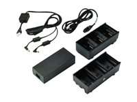 Zebra Dual 3-Slot Battery Charger Connected via Y Cable - Batterieladegert - Ausgangsanschlsse: 6 - Europa - fr ZQ500 Series 