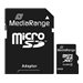 MediaRange - Flash-Speicherkarte (microSDXC-an-SD-Adapter inbegriffen) - 64 GB - Class 10 - microSDXC - Schwarz