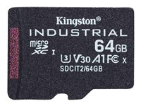 Kingston Industrial - Flash-Speicherkarte - 64 GB - A1 / Video Class V30 / UHS-I U3 / Class10 - microSDXC UHS-I