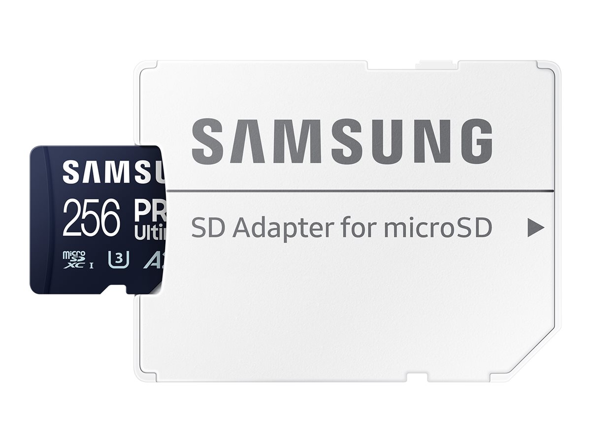 Samsung PRO Ultimate MB-MY256SA - Flash-Speicherkarte (SD-Adapter inbegriffen) - 256 GB - A2 / Video Class V30 / UHS-I U3 - micr