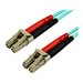 StarTech.com 15 m OM4 LC to LC Multimode Duplex Fiber Optic Patch Cable- Aqua - 50/125 - Fiber Optic Cable - 40/100Gb - LSZH (45