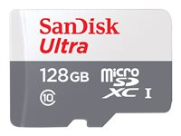 SanDisk Ultra - Flash-Speicherkarte (microSDXC-an-SD-Adapter inbegriffen) - 128 GB - UHS-I / Class10 - microSDXC UHS-I