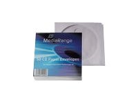 MediaRange Retailpack 50 CD Paperbag with Flagwindow - CD-/DVD-Hlle - Kapazitt: 1 CD/DVD - weiss