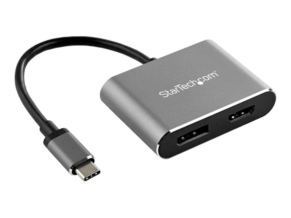 StarTech.com CDP2DPHD USB-C-Multiport Adapter (4K 60Hz UHD, 2-in-1 USB Typ C auf HDMI/DP Display oder Monitor) - Videoadapter - 