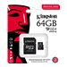 Kingston Industrial - Flash-Speicherkarte (microSDXC-an-SD-Adapter inbegriffen) - 64 GB - A1 / Video Class V30 / UHS-I U3 / Clas