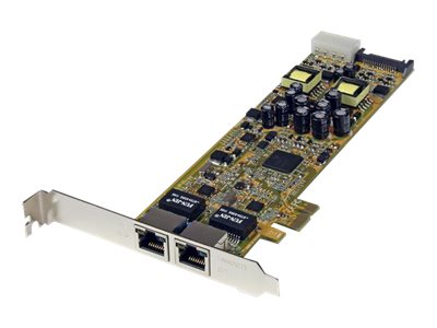 StarTech.com Dual Port PCI Express Gigabit Netzwerkkarte - 2 Port RJ45 PCIe PoE/PSE NIC Server Adapter - 10/100/1000 Mbit - Netz