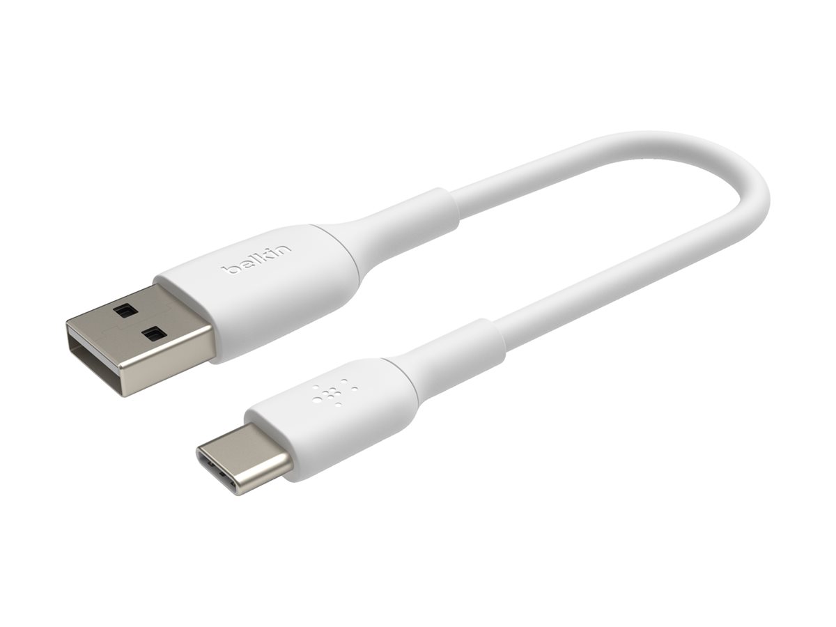 Belkin BoostCharge - USB-Kabel - 24 pin USB-C (M) zu USB (M) - 15 cm - weiss