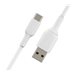 Belkin BoostCharge - USB-Kabel - 24 pin USB-C (M) zu USB (M) - 3 m - weiss