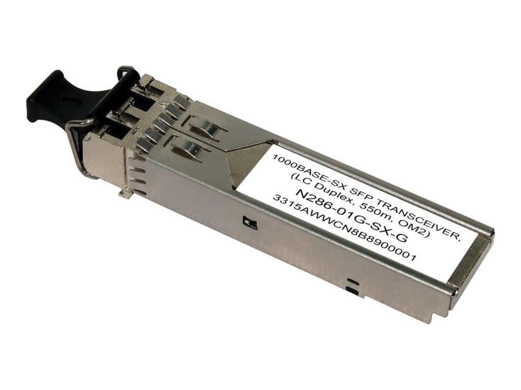 Eaton Tripp Lite Series SFP Transceiver - 1000Base-SX, LC Duplex MMF, 1.25 Gbps, 850 nm, 550 m (1804 ft.) - SFP (Mini-GBIC)-Tran