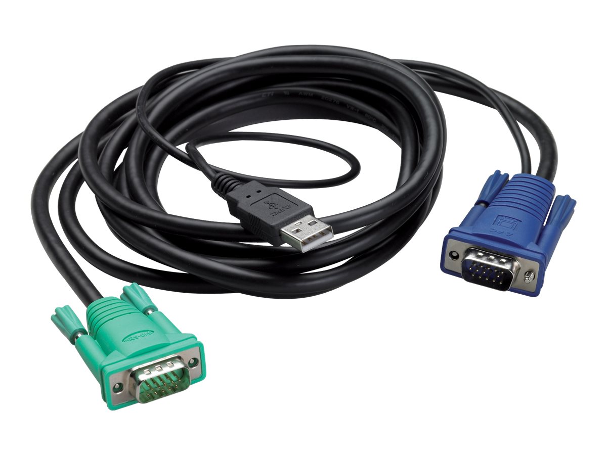 APC - Tastatur- / Video- / Maus- (KVM-) Kabel - USB, HD-15 (VGA) (M) zu HD-15 (VGA) (M) - 3.66 m - Schwarz - fr P/N: AP5201, AP