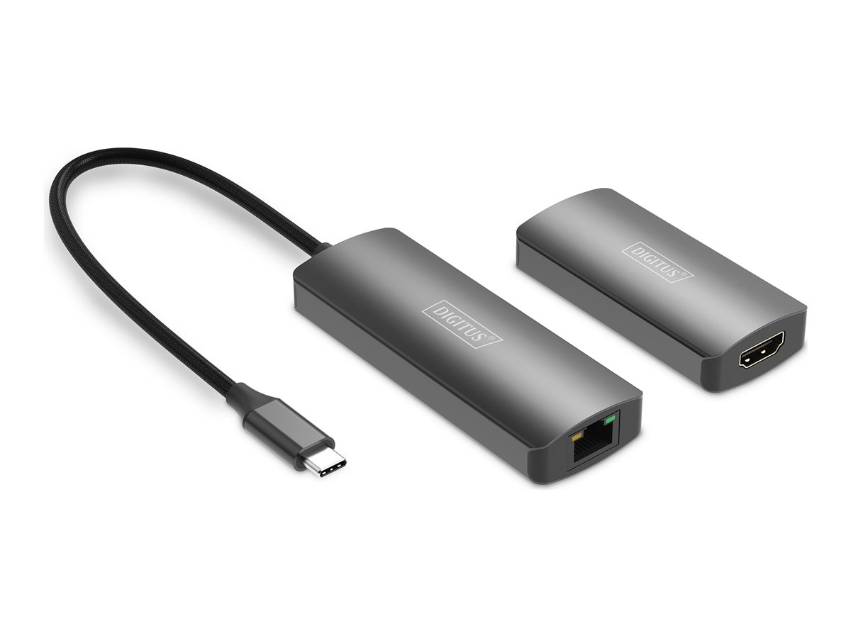 DIGITUS - Sender und Empfnger - Video/Audio/USB-Verlngerungskabel - HDMI, USB-C - bis zu 30 m