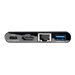 Eaton Tripp Lite Series USB C to HDMI Multiport Video Adapter Converter w/ USB-A Hub, USB-C PD Charging Port & Gigabit Ethernet 