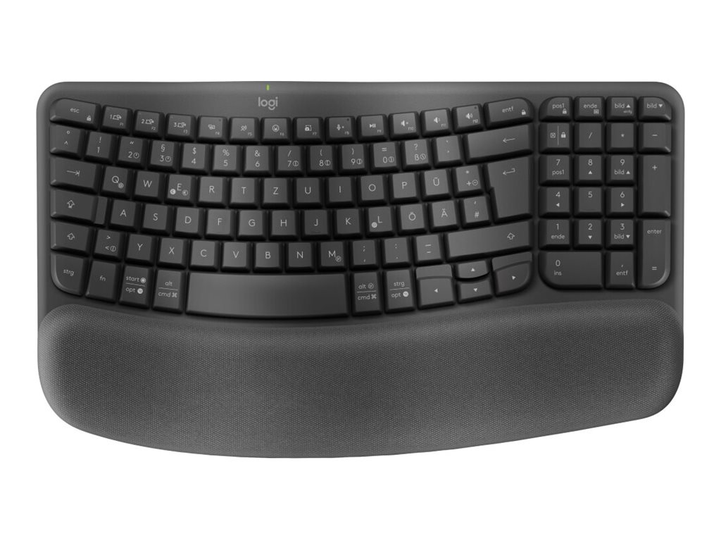 Logitech Ergo Series - Tastatur - kabellos - 2.4 GHz, Bluetooth LE - AZERTY - Belgien