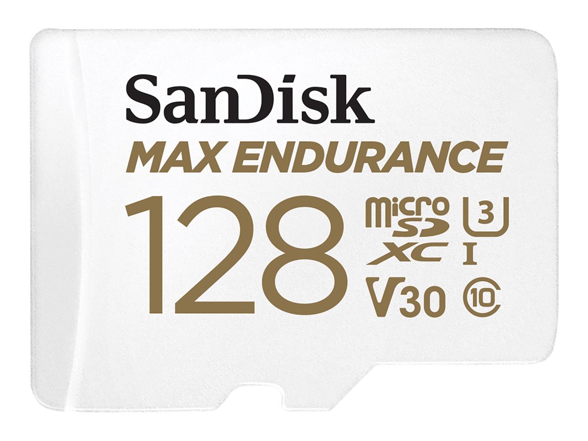 SanDisk Max Endurance - Flash-Speicherkarte (microSDXC-an-SD-Adapter inbegriffen) - 128 GB - Video Class V30 / UHS-I U3 / Class1