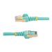 StarTech.com 50cm CAT6A Ethernet Cable, 10 Gigabit Shielded Snagless RJ45 100W PoE Patch Cord, CAT 6A 10GbE STP Network Cable w/